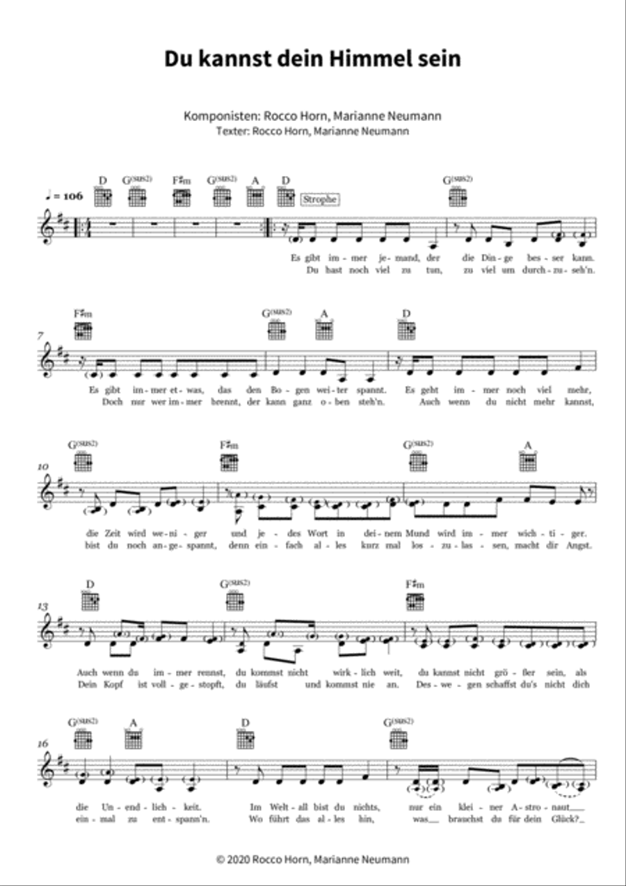 Du kannst dein Himmel sein Score scores gallery preview page 3