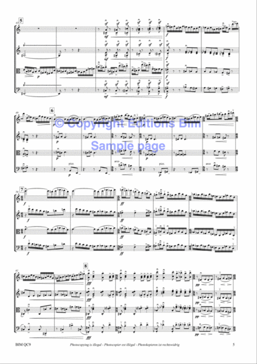 Alligun String Quartet scores gallery preview page 4