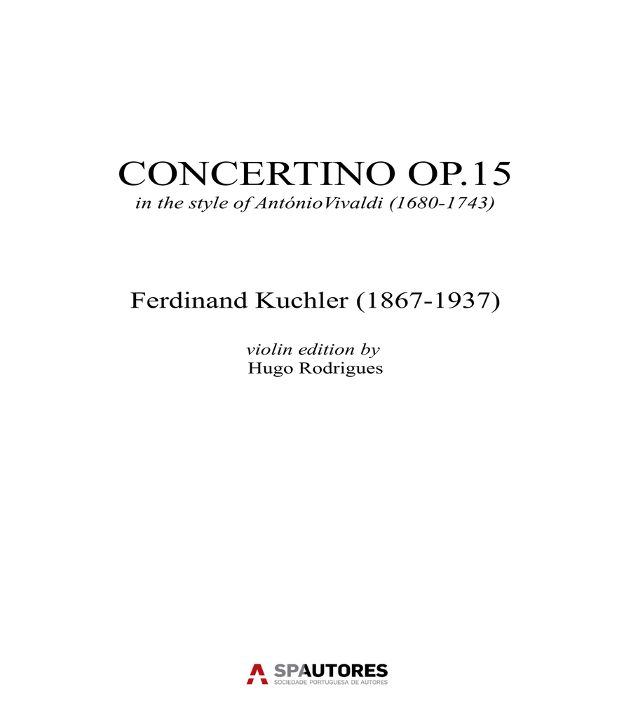 CONCERTINO OP.15 Violin Solo scores gallery preview page 2