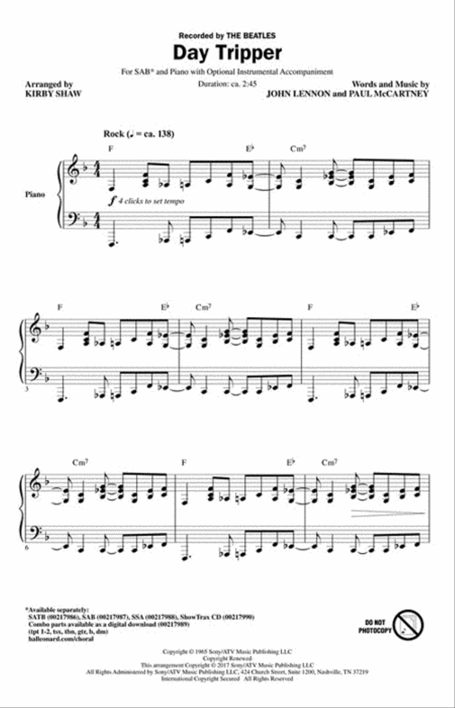 Day Tripper Day Tripper 3-Part scores gallery preview page 2