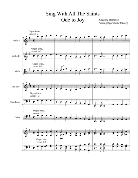 Ode to Joy - hymn concertanto - Sing With All the Saints
