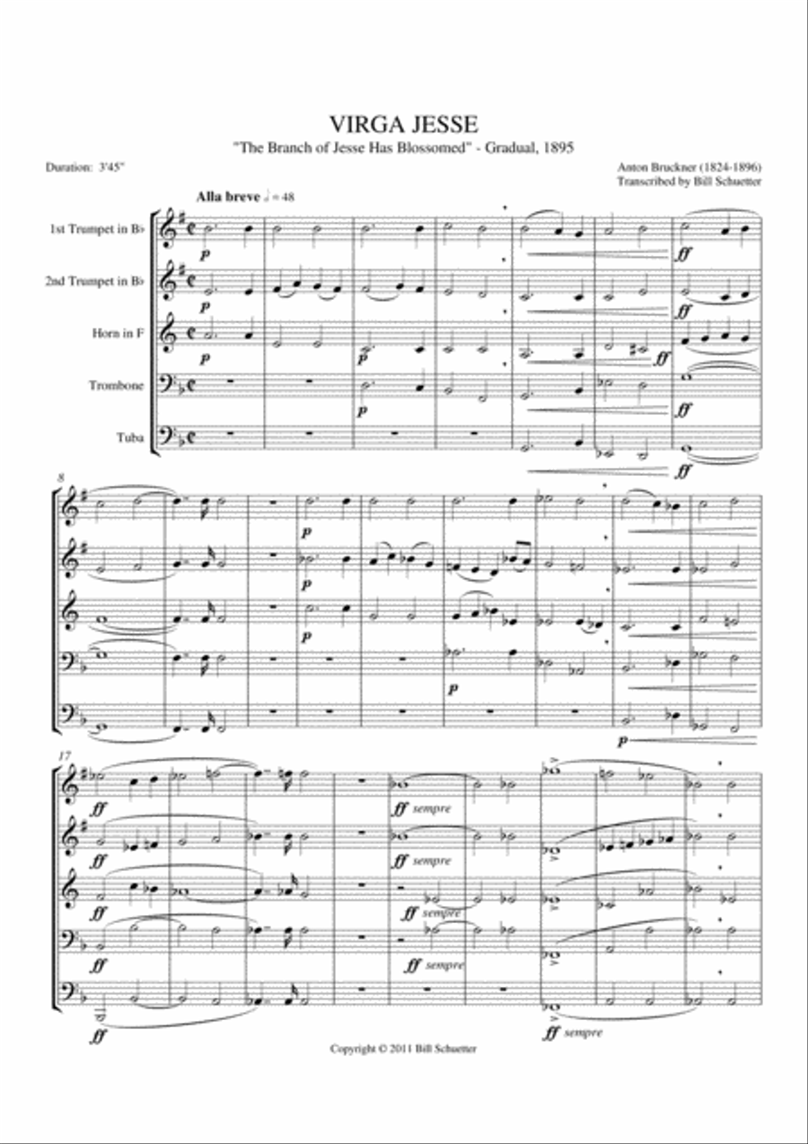 Virga Jesse Brass Quintet scores gallery preview page 1