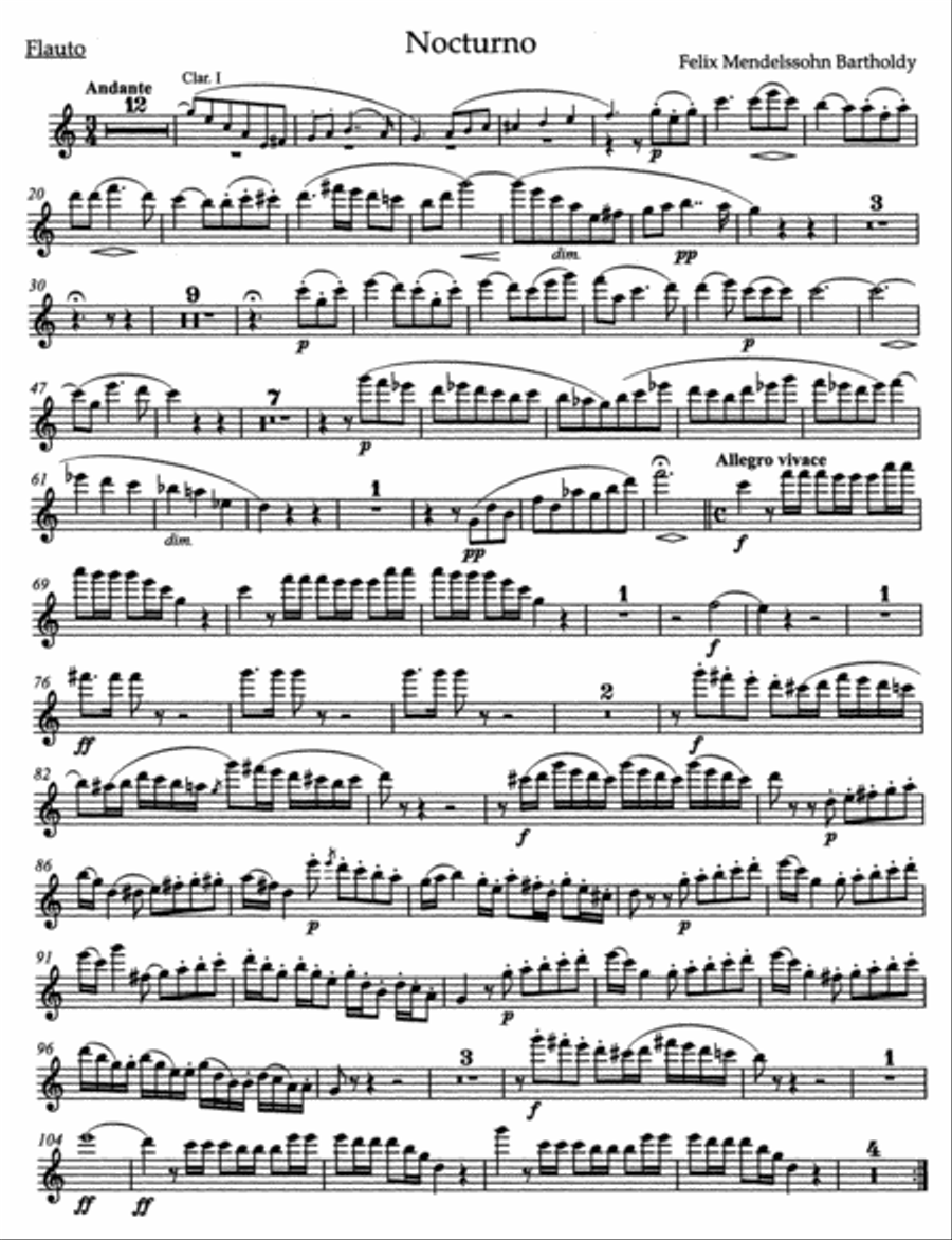 Nocturno for Winds Bassoon scores gallery preview page 2