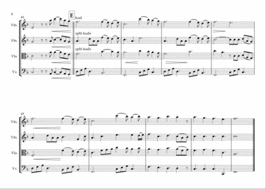 Perfect String Quartet scores gallery preview page 6