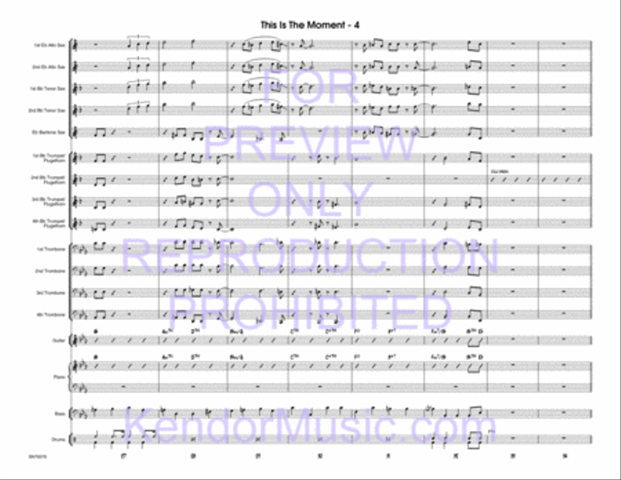 This Is The Moment (Young Version) (Full Score) Jazz Ensemble scores gallery preview page 6
