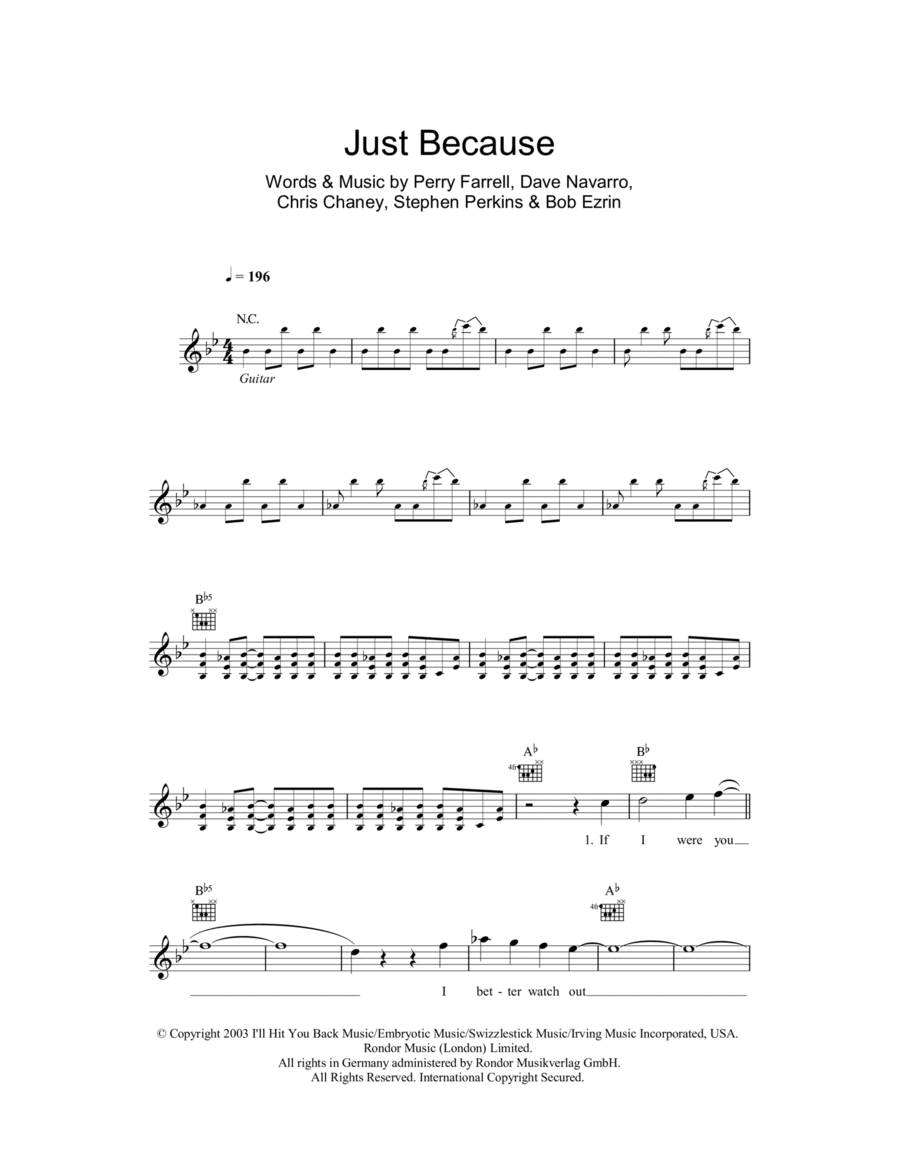 Just Because Piano scores gallery preview page 1