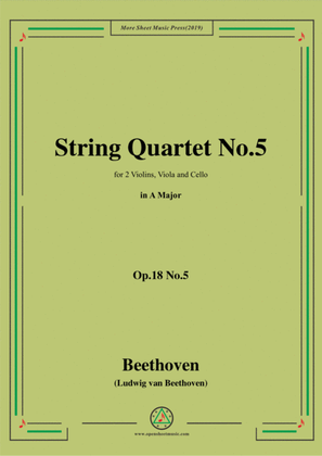 Book cover for Beethoven-String Quartet No.5 in A Major,Op.18 No.5