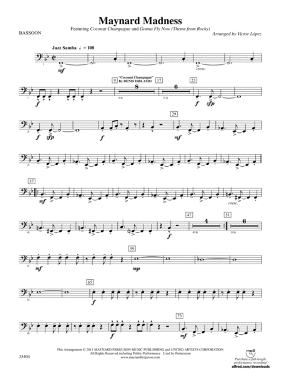 Maynard Madness: Bassoon Concert Band scores gallery preview page 1