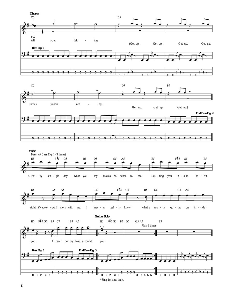 (Can't Get My) Head Around You Acoustic Guitar scores gallery preview page 2