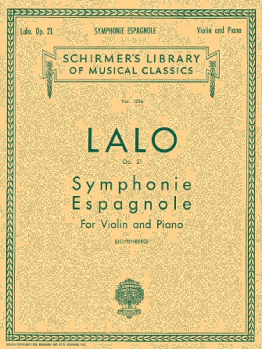 Edouard Lalo: Symphonie Espagnole, Op. 21 - Piano / Violin