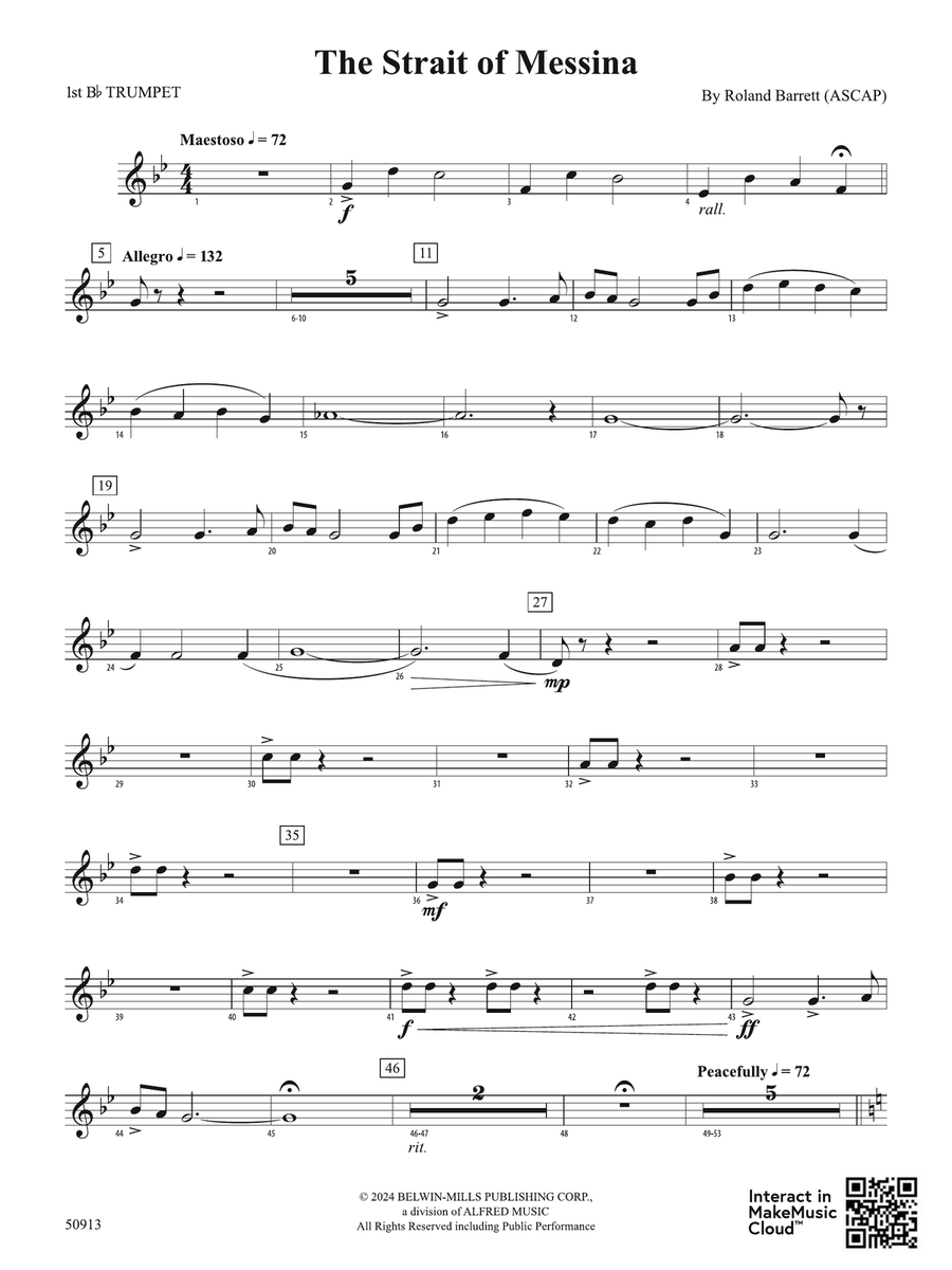 The Strait of Messina: 1st B-flat Trumpet