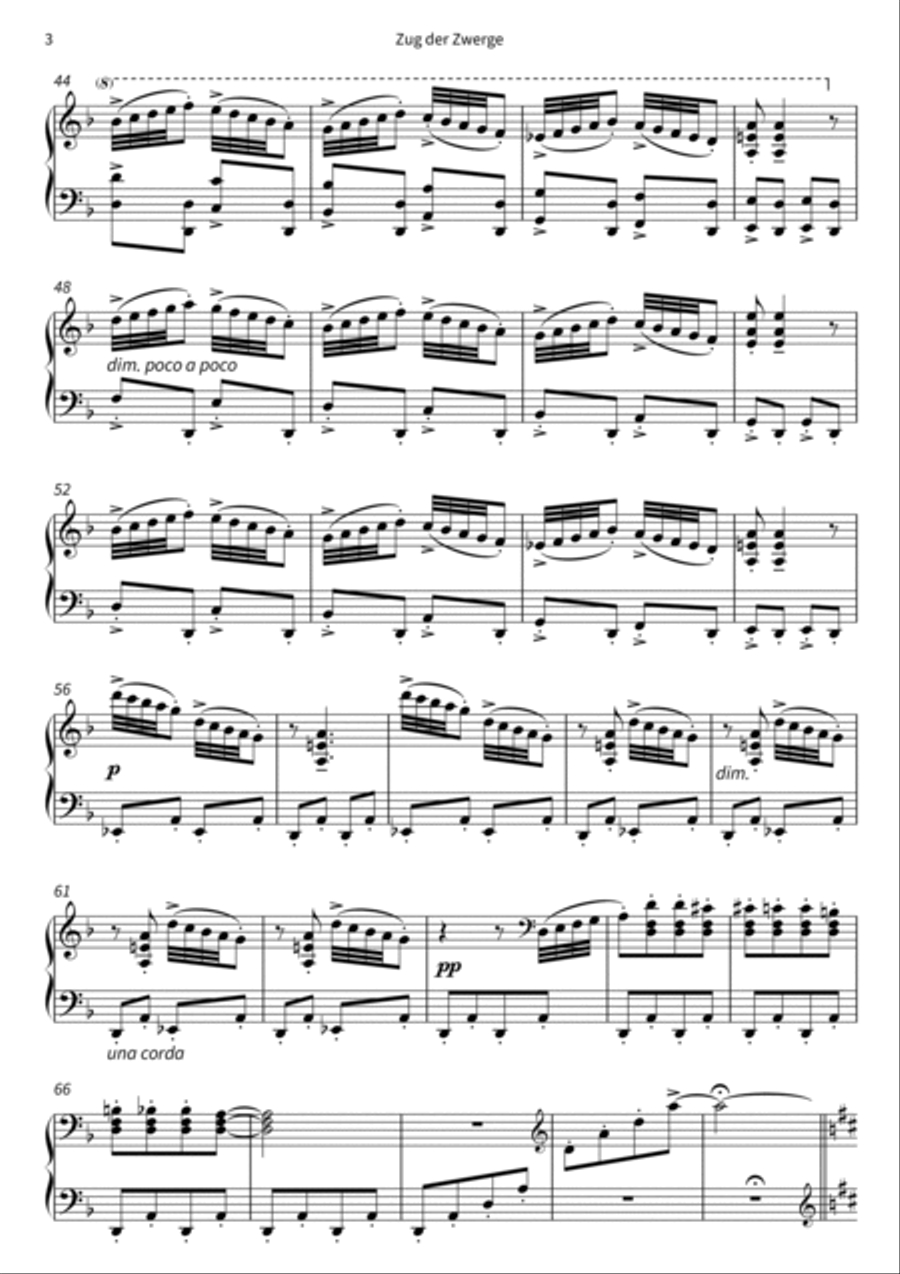 Zug der Zwerge Piano scores gallery preview page 5