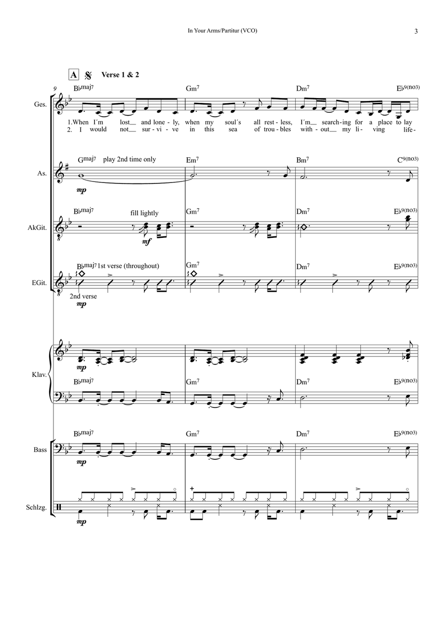 In Your Arms (VCO/Voice & Combo) Jazz Ensemble scores gallery preview page 5