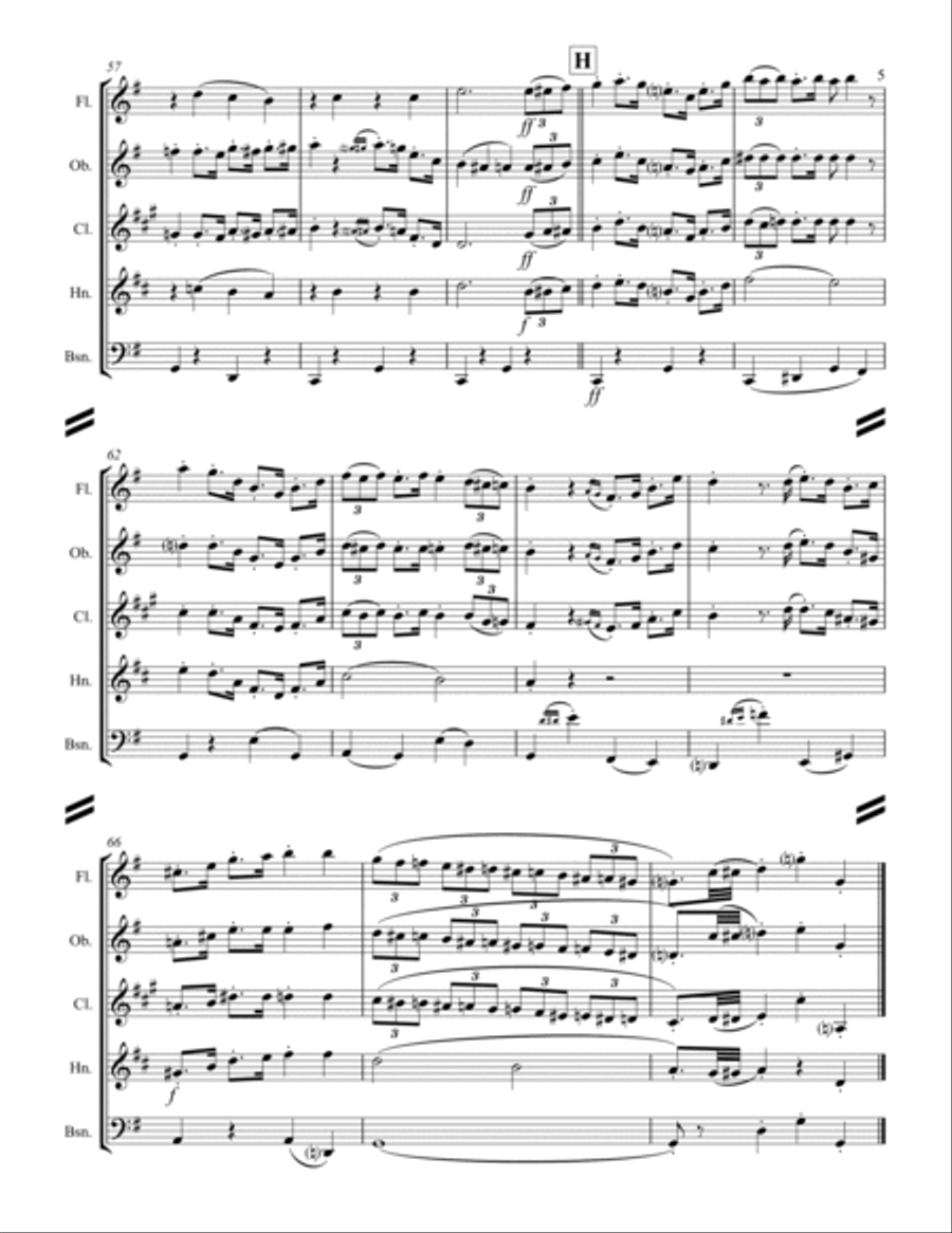 Bubbles In The Wine Woodwind Quintet scores gallery preview page 6