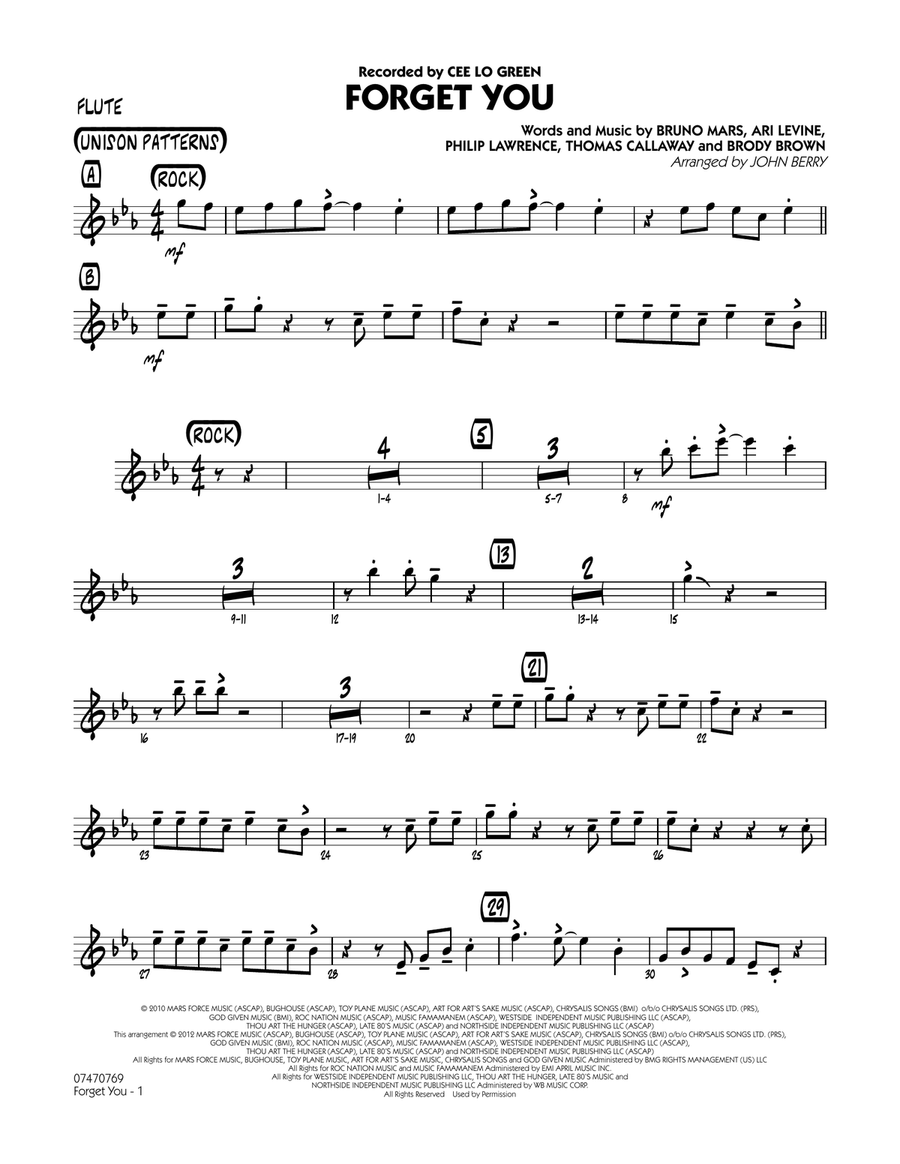 Forget You - Flute