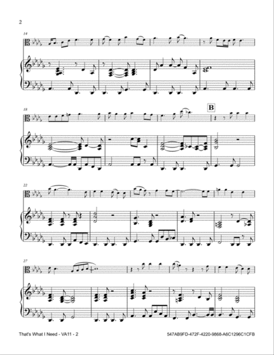 That's What I Need That's What I Need Viola scores gallery preview page 2