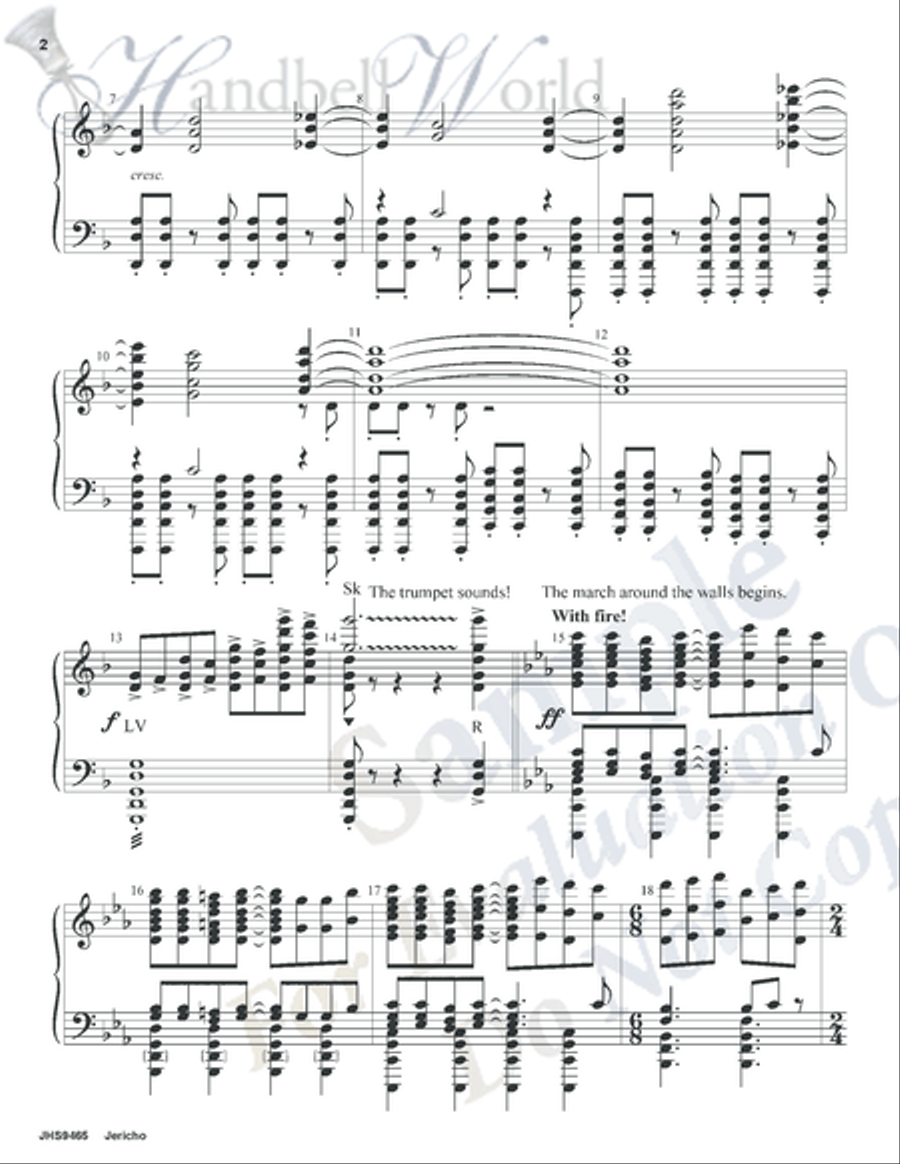 Jericho Jericho Handbell Choir scores gallery preview page 2