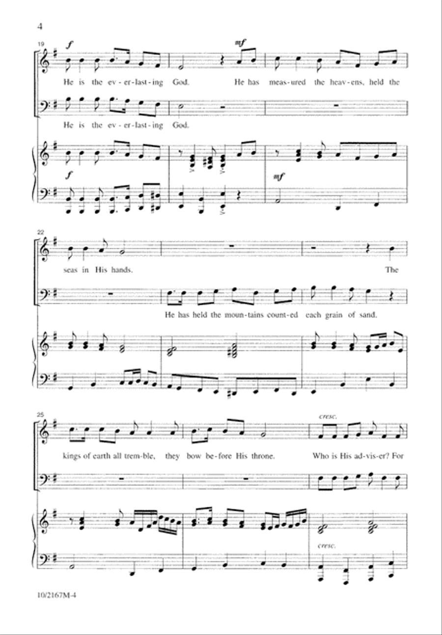He Is the Everlasting God 4-Part scores gallery preview page 4