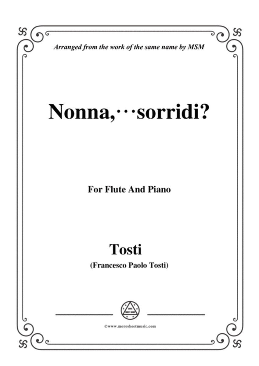 Tosti-Nonna,sorridi, for Flute and Piano image number null