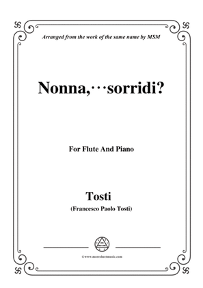 Tosti-Nonna,sorridi, for Flute and Piano