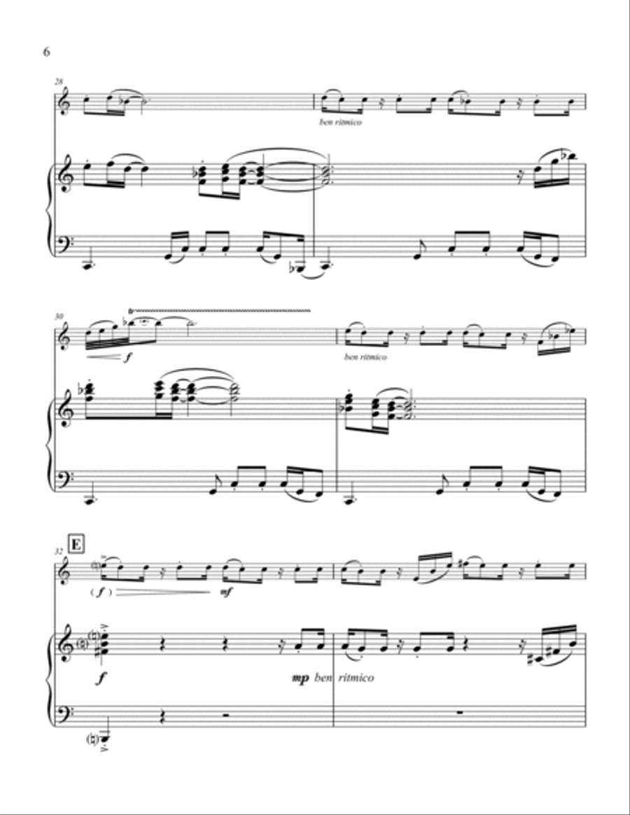 Mood Mosaic for Clarinet and Piano Chamber Music scores gallery preview page 6
