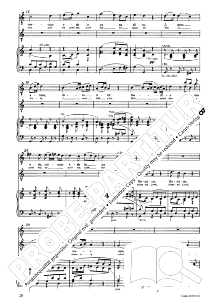 The Seven Words (Die Sieben Worte) 4-Part scores gallery preview page 21