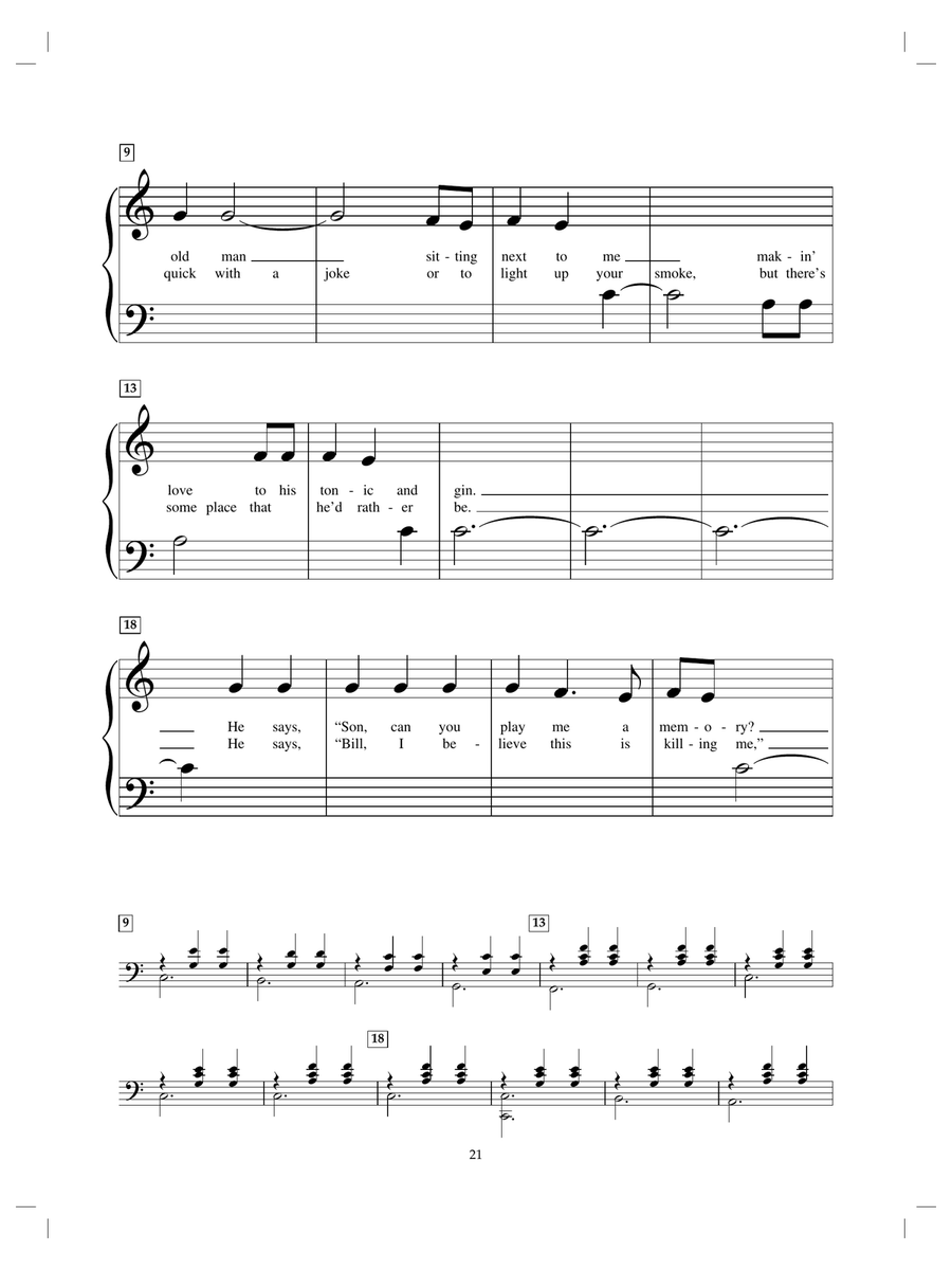 Piano Man Piano scores gallery preview page 2