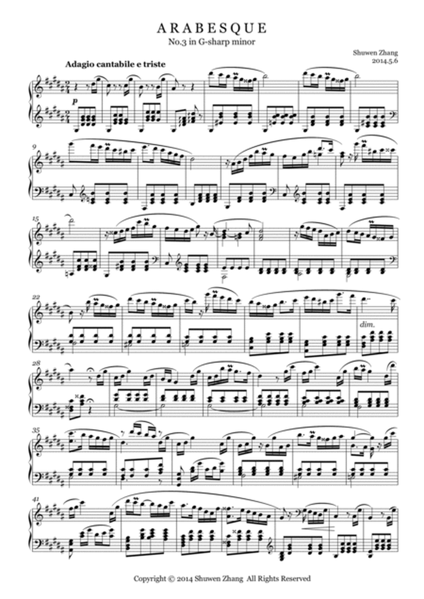 Arabesque No.3 in g-sharp minor