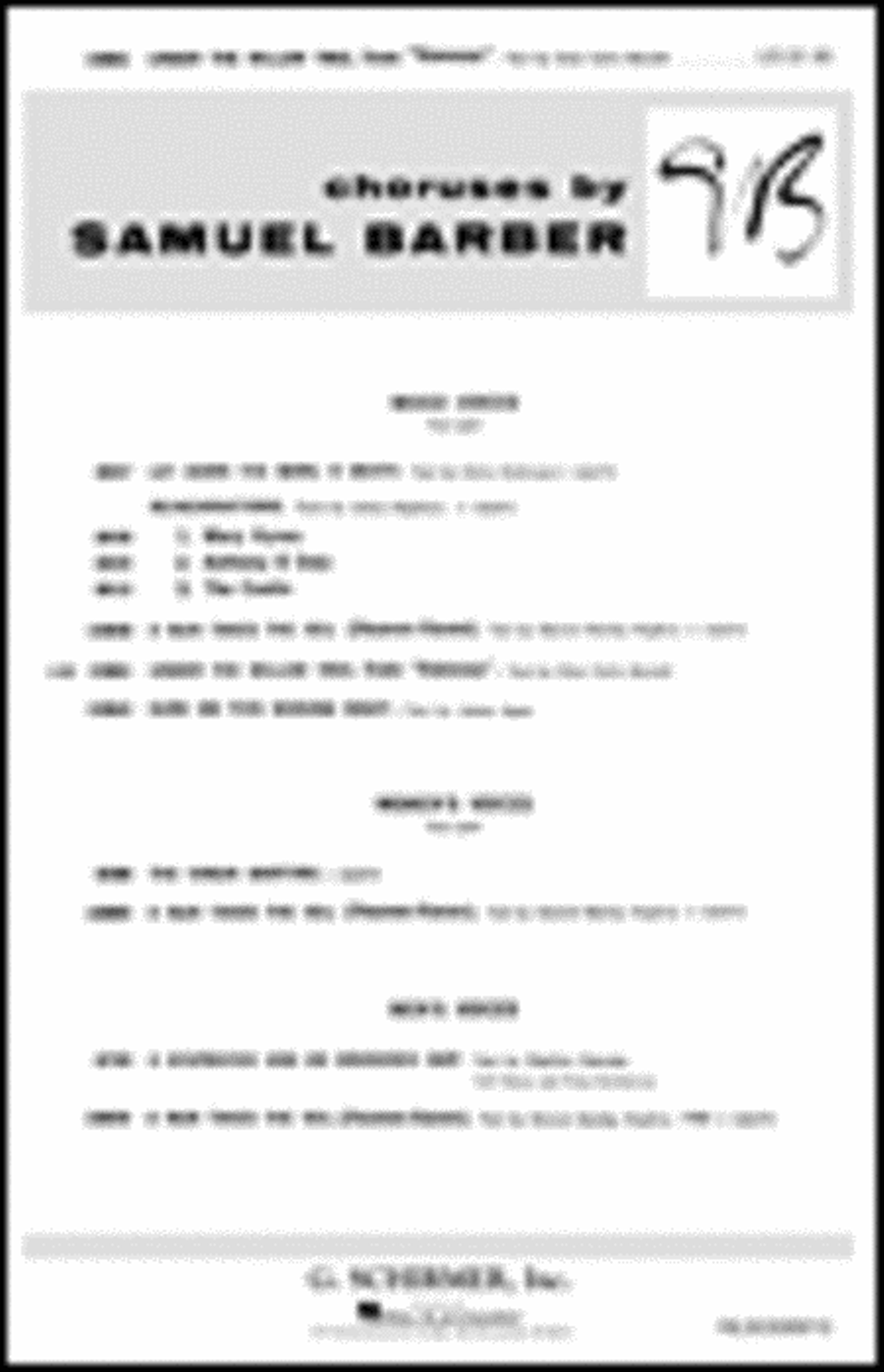 Under the Willow Tree (from Vanessa) 4-Part scores gallery preview page 1