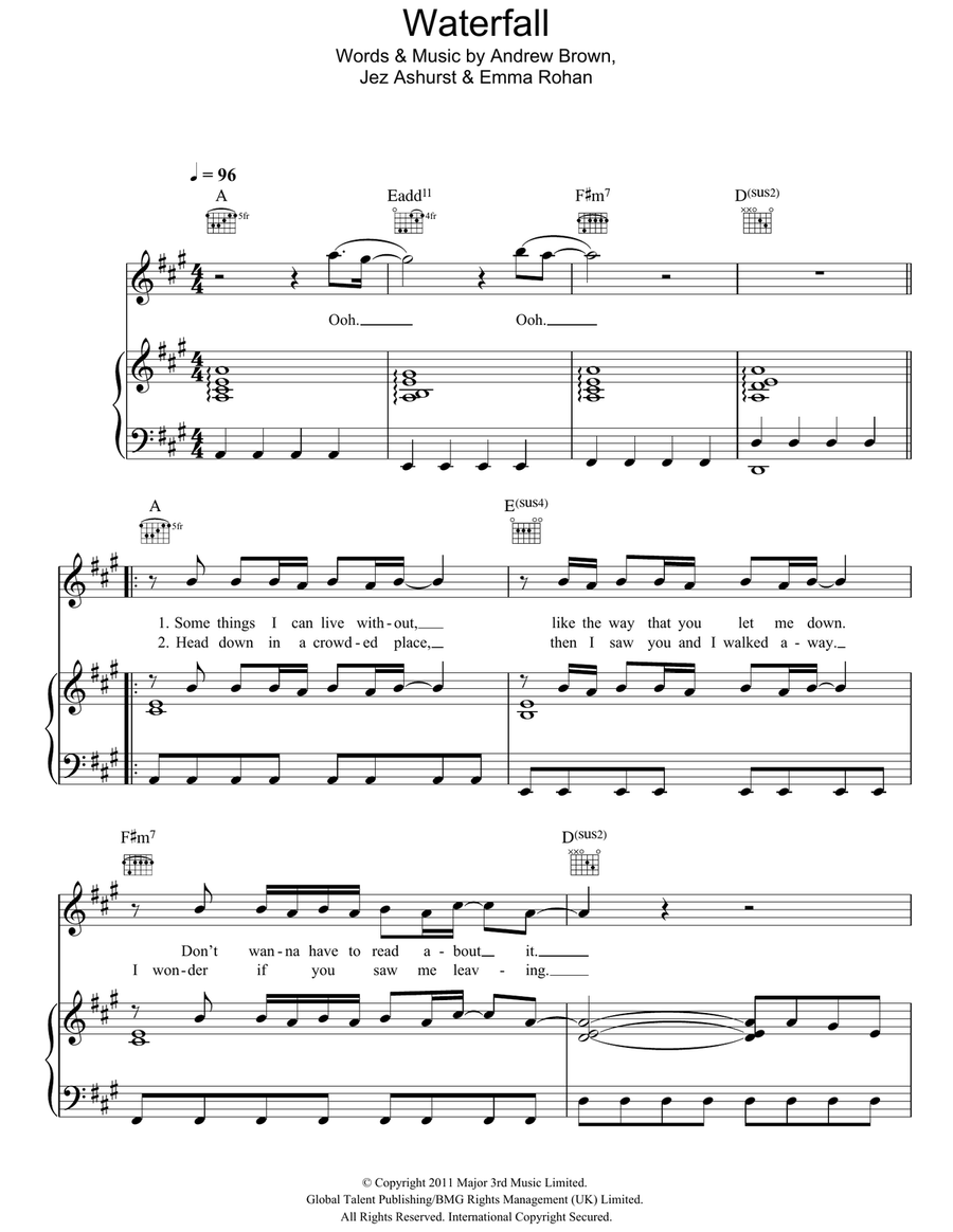 Waterfall Waterfall Acoustic Guitar scores gallery preview page 1