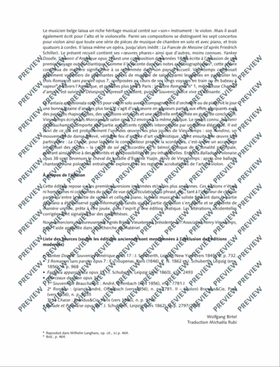 Henri Vieuxtemps Repertoire Violin Solo scores gallery preview page 10