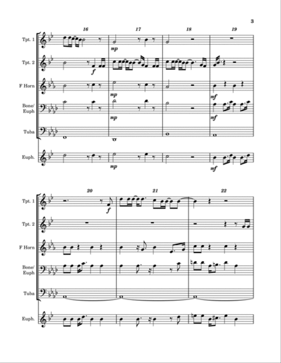 Goodbye Stranger Euphonium scores gallery preview page 3