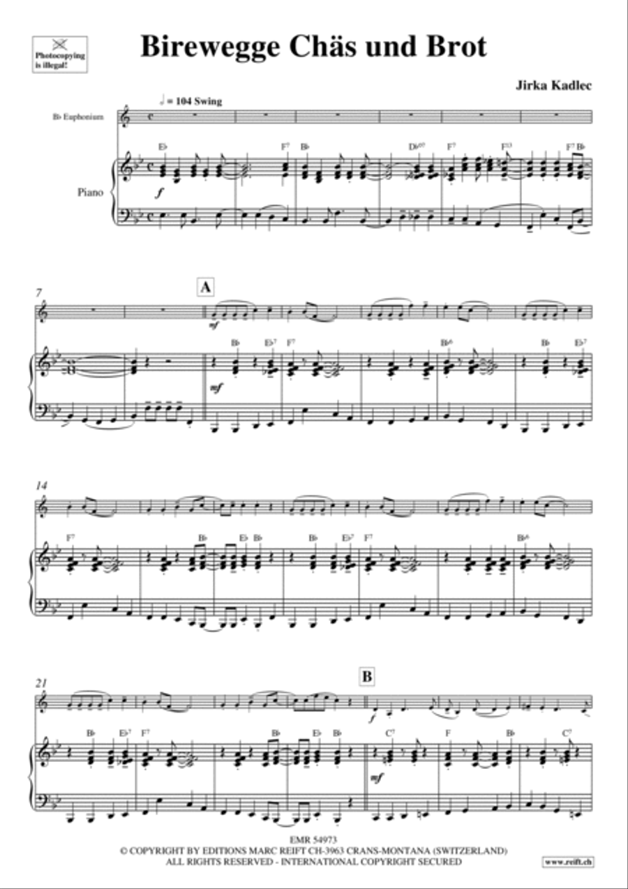 Birewegge Chas und Brot Euphonium scores gallery preview page 4