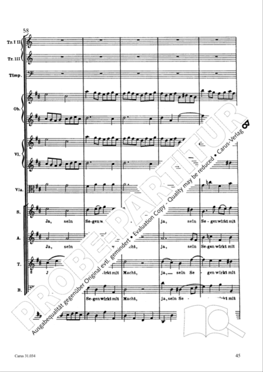 O fire everlasting (O ewiges Feuer, o Ursprung der Liebe) ATB scores gallery preview page 60