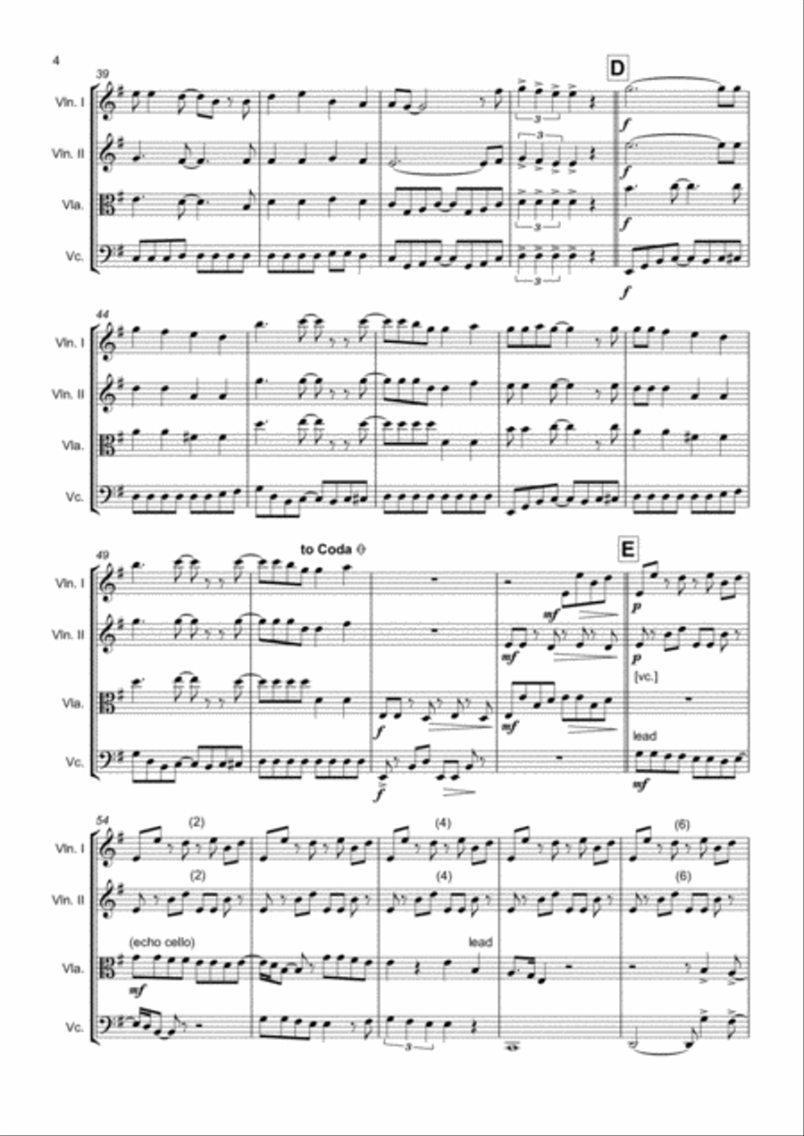 Livin' On A Prayer String Quartet scores gallery preview page 3
