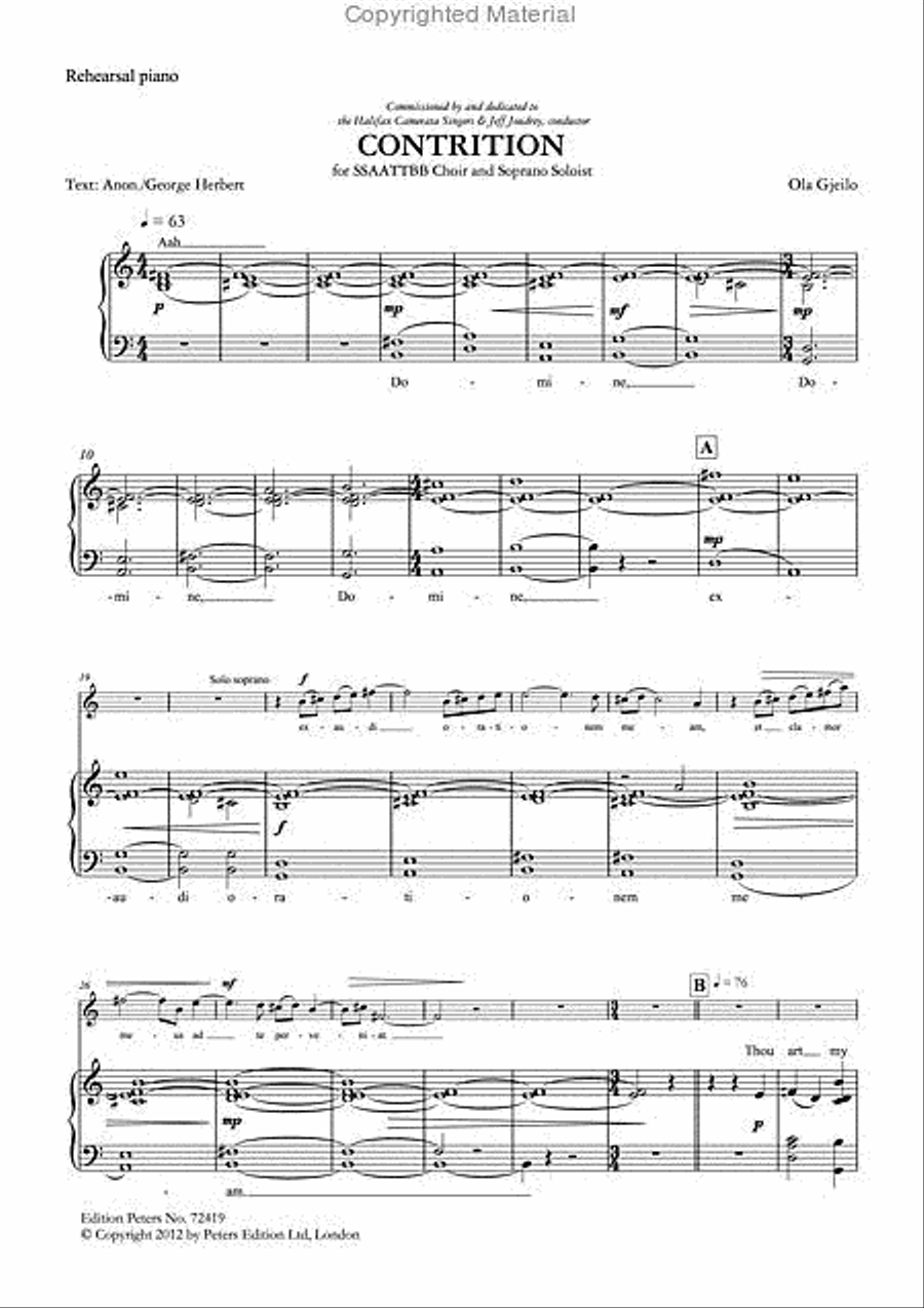 Contrition for SSAATTBB Choir and Soprano Solo SSAATTBB scores gallery preview page 5