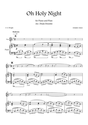 Book cover for Oh Holy Night (G major - flute - Piano - no chords)