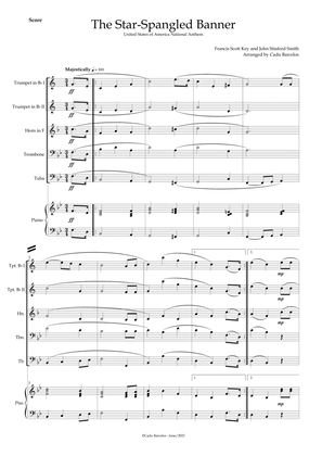 The Star-Spangled Banner - EUA Hymn (Brass Quintet) Piano