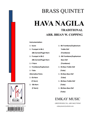 Book cover for HAVA NAGILA – BRASS QUINTET