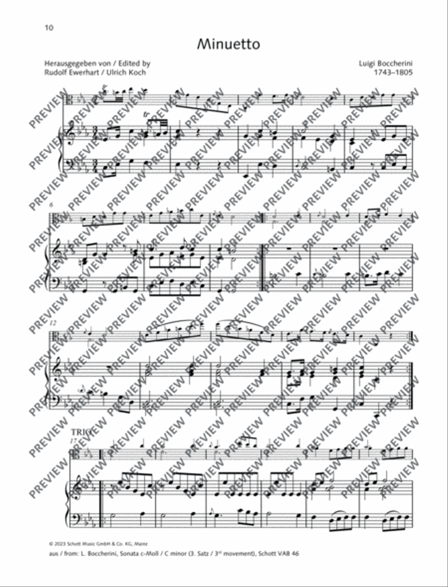 Minuetto Minuetto Piano Accompaniment scores gallery preview page 2
