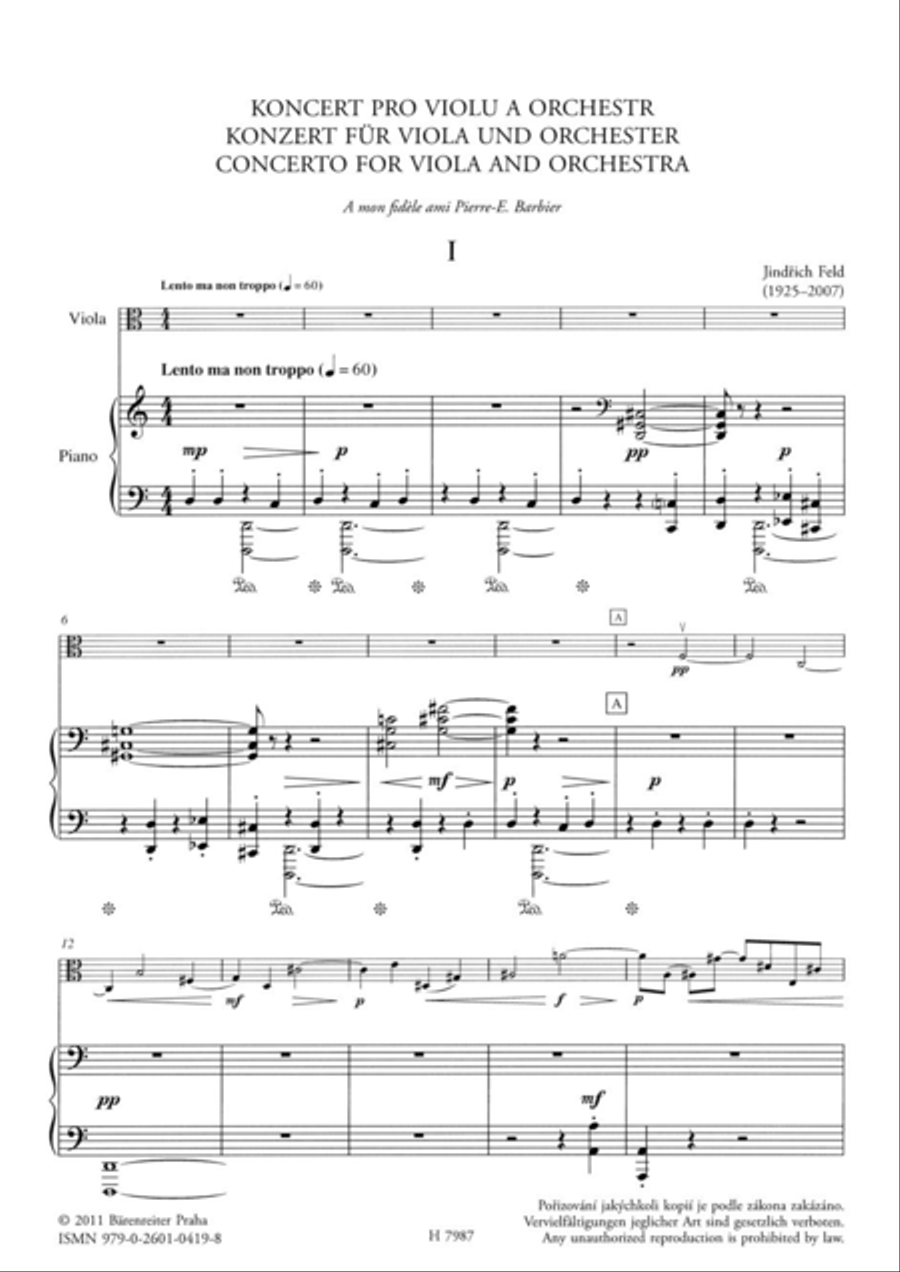 Concerto for Viola and Orchestra Piano scores gallery preview page 2