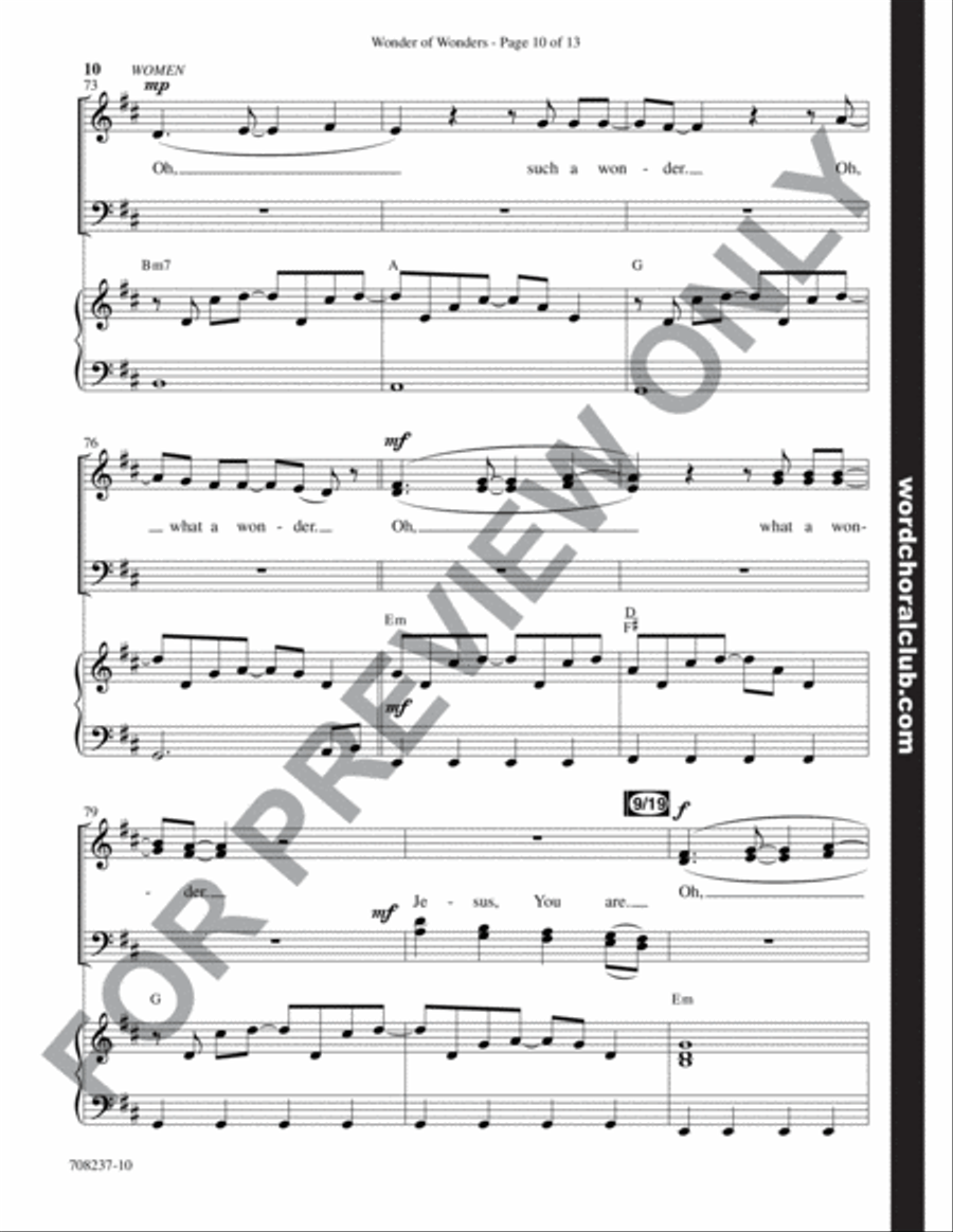 Wonder of Wonders - Anthem 4-Part scores gallery preview page 11