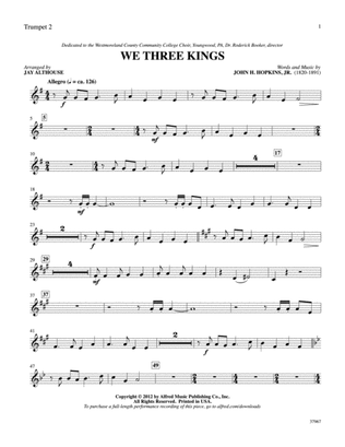 Book cover for We Three Kings: 2nd B-flat Trumpet