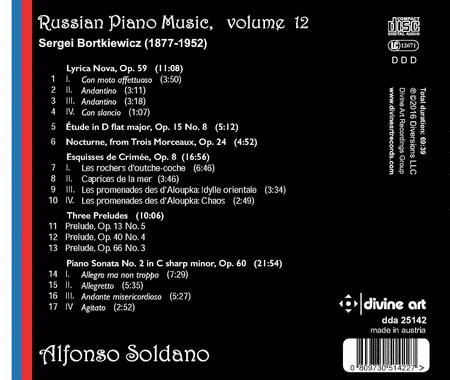 Russian Piano Music Series: Sergei Bortkiewicz, Vol. 12