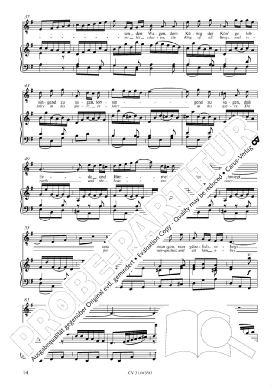 God goeth up with shouting (Gott fahret auf mit Jauchzen) 4-Part scores gallery preview page 15