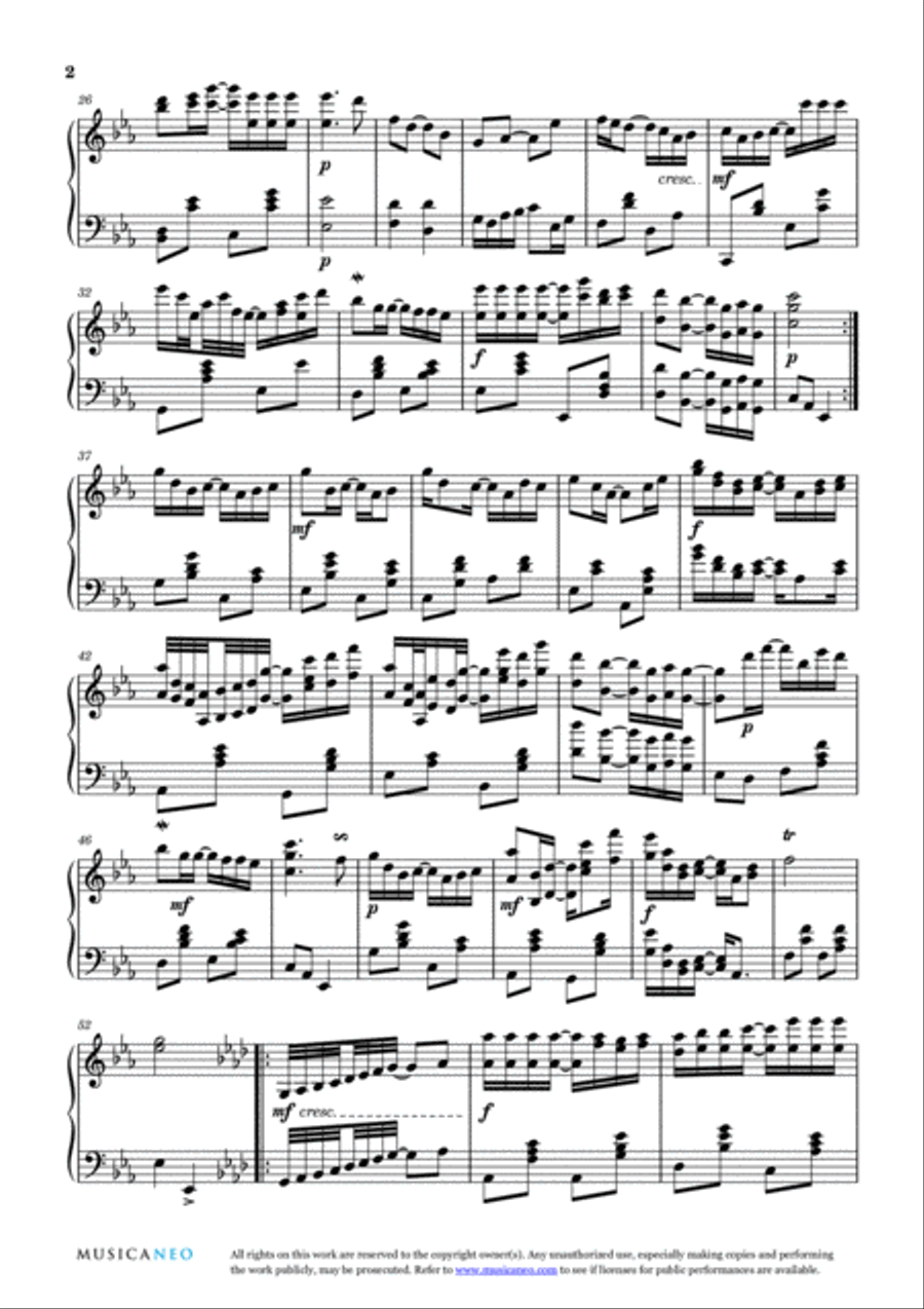 Ragtime-Beautiful things Op.5 No.36 Piano Solo scores gallery preview page 3