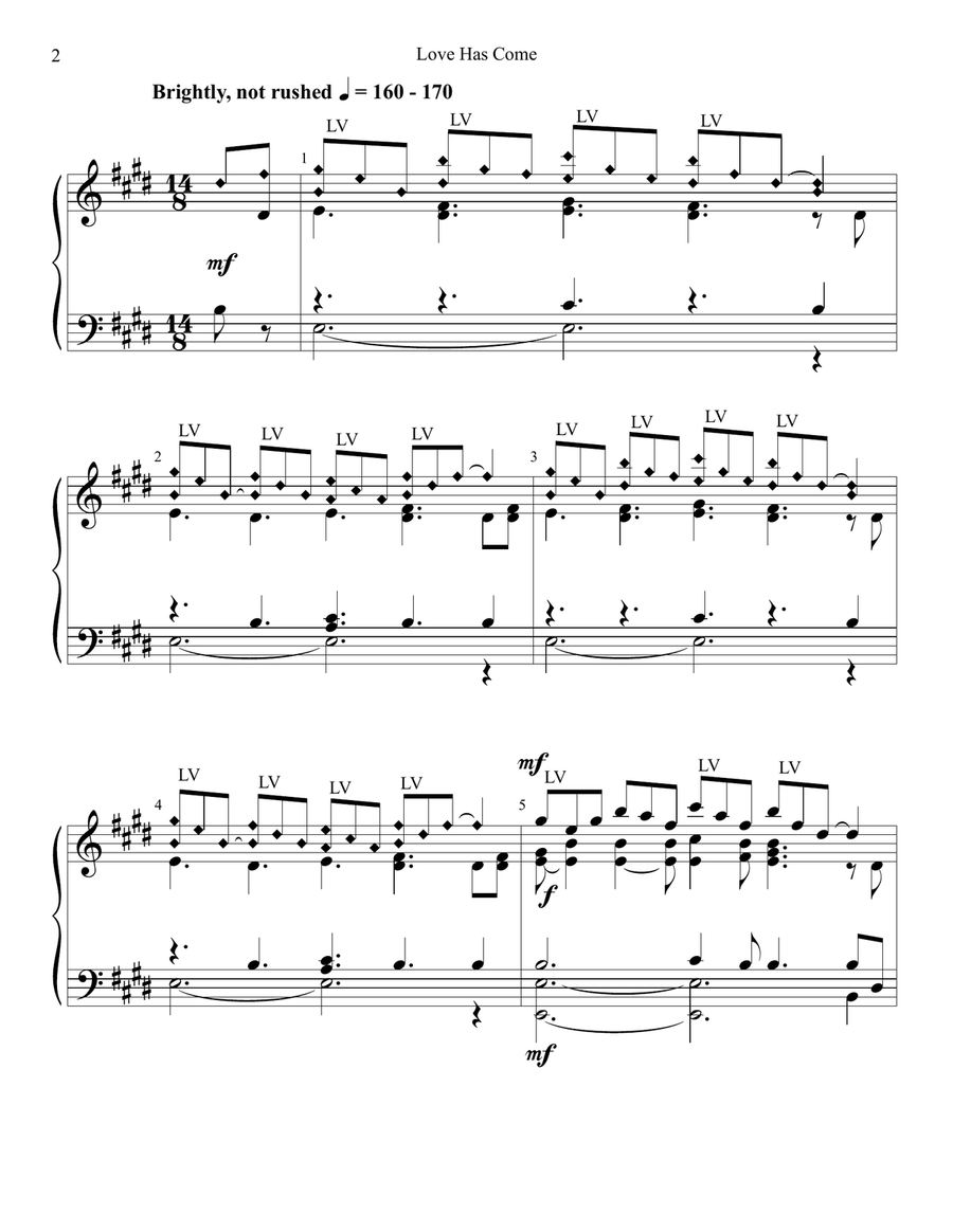 Love Has Come Handbell Choir scores gallery preview page 2