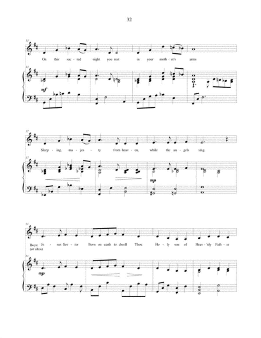 Jesus Holy - original Christmas choral duet SA scores gallery preview page 3