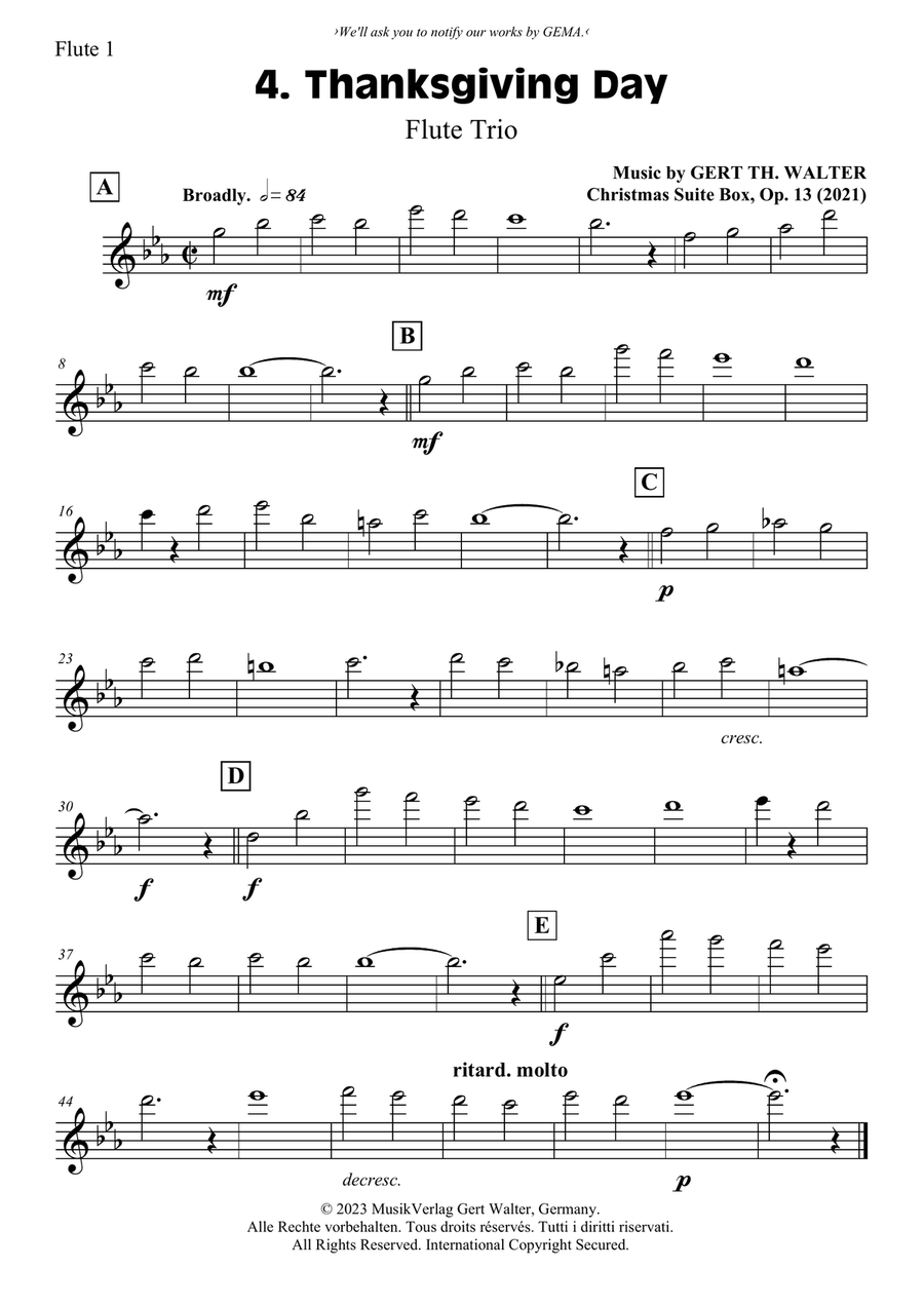 Thanksgiving Day Thanksgiving Day Flute Trio scores gallery preview page 3