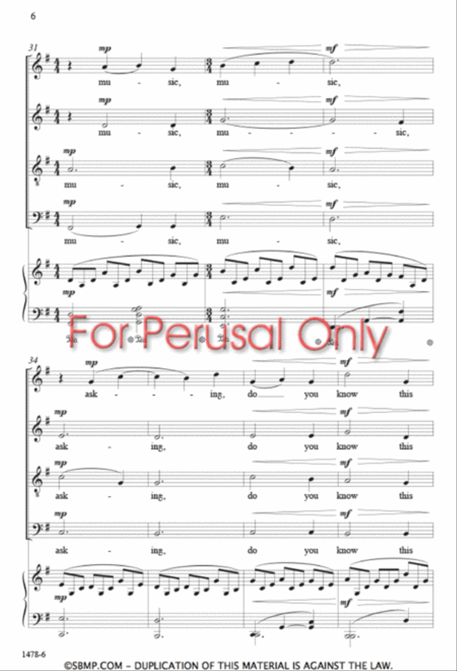 Searching Love - SATB Octavo 4-Part scores gallery preview page 5